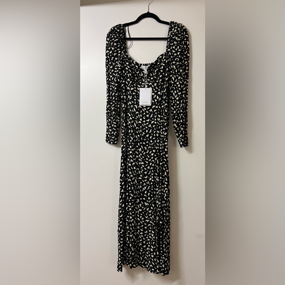 &other stories puff sleeve midi dress